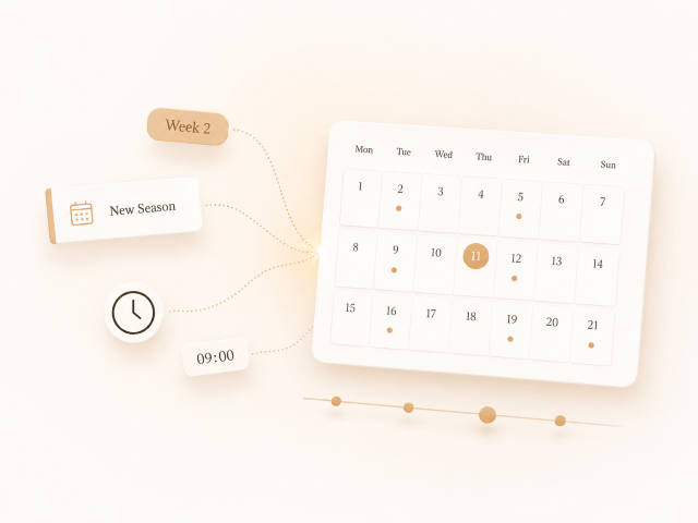 Campaign calendar and planning screen