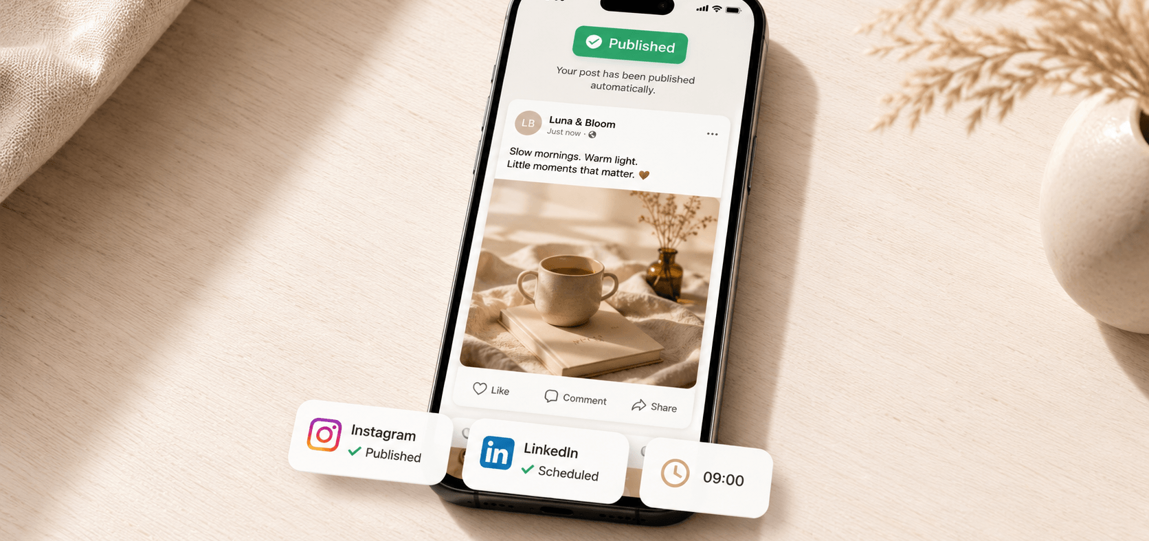 Automated content flow screen